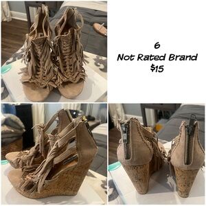 Fringe wedges, so cute! Size 6